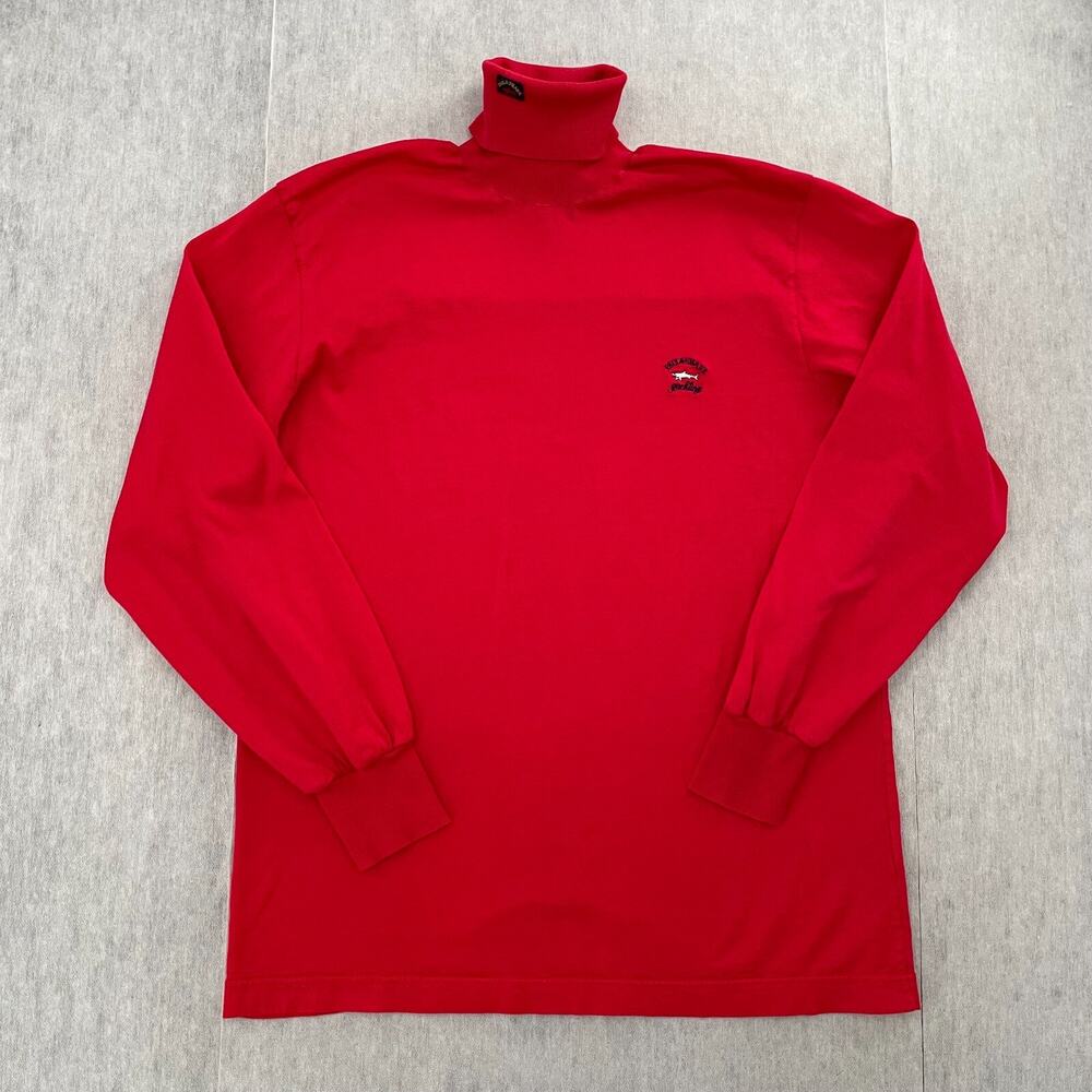 Paul & Shark Yachting Sweatshirt Adult XL Red Turtleneck Sweater Pullover Mens
